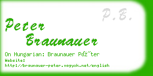 peter braunauer business card